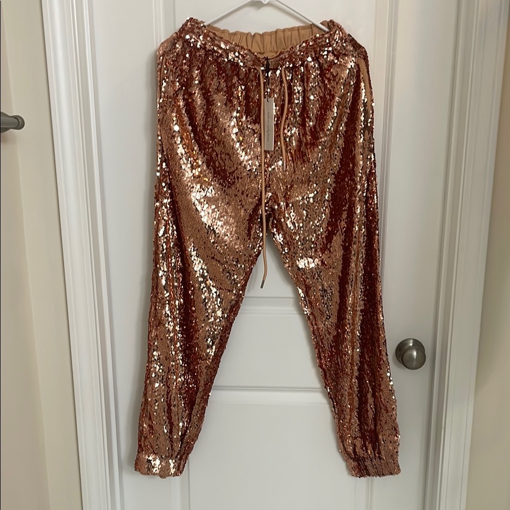 Vici Gold Sequin Sweatpants